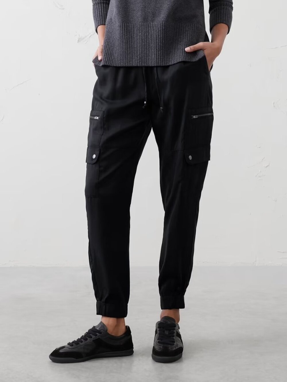 NWT Banana Republic TENCEL™ Cargo Jogger in Black